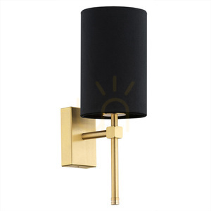 Vägglampa ABRUZZO 8035 Argon svart sammet / borstad mässing E14 max 7W 34 cm small 2