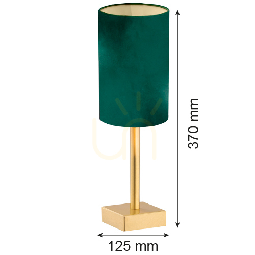 Display Bordslampa ARGON Abru zzo 8108 grön mässing E14 IP20 Bordslampa ARGON Abru zzo 8108 grön mässing E14 IP20