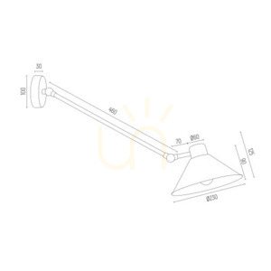 Vägglampa ARGON ALTEA vit E27 4071 small 2