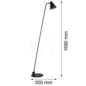 Golvlampa ARGON AVALONE svart E27 8003 small 4