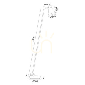 Golvlampa ARGON AVALONE svart E27 8003 small 5
