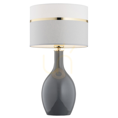 Kontrollera Bordslampa ARGON BEJA vit grå mässing E27 IP20 4360
