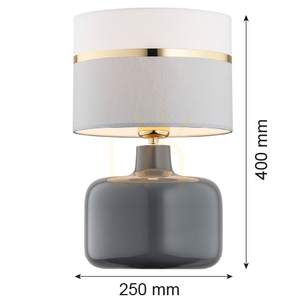 Bordslampa ARGON BEJA vit grå guld E27 4362 small 3