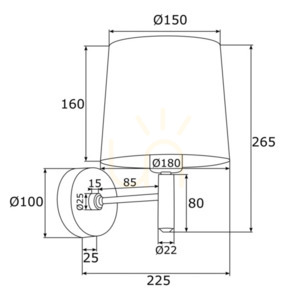 Vägglampa ARGON BOLZANO rosa krom E27 3909 small 3
