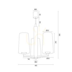 Ljuskrona ARGON CAMELOT PLUS 6143 vit IP20 E27 3-ljus 6 Ljuskrona ARGON CAMELOT PLUS 6143 vit IP20 E27 3-ljus small 6