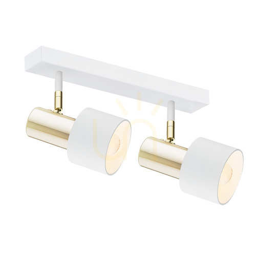 Kontrollera Plafond Argon DORIA vit mässing E27 IP20 2-ljus 927