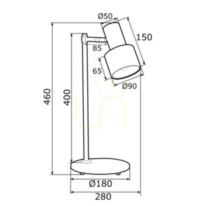 Bordslampa ARGON DORIA 4276 mässing sage E27 IP20 small 4