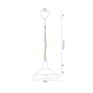 Pendellampa ARGON ERBA svart E27 15W IP20 631 small 3