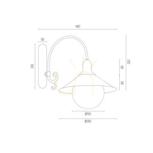 Vägglampa utomhus ARGON ERBA BIS svart IP44 3286 small 8