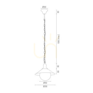 Utomhus hängande lampa Argon ERBA BIS vit IP44 3296 small 3