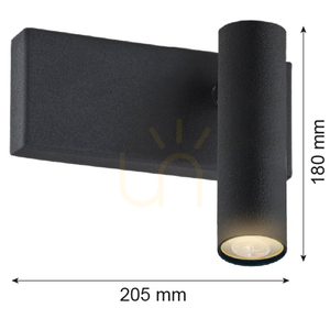 Vägglampa ARGON ETNA PLUS svart IP20 8065 2 Vägglampa ARGON ETNA PLUS svart IP20 8065 small 2