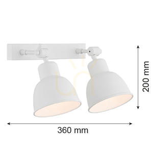Vägglampa ARGON EUFRAT vit 2xE27 IP20 676 small 1