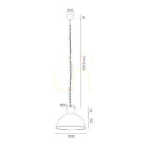 Pendant light Argon Eufrat krom 3294 small 3