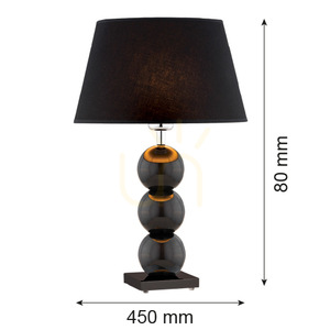 Bordslampa ARGON Fudżi svart E27 15W IP20 3623 small 1