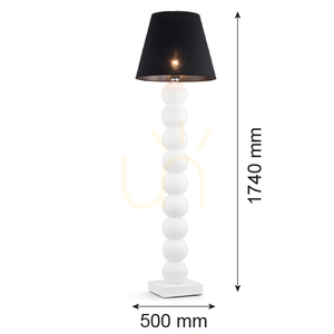 Golvlampa ARGON FUDŻI svart glas E27 3658 small 2