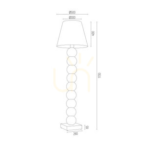Golvlampa ARGON FUDŻI svart glas E27 3658 small 3