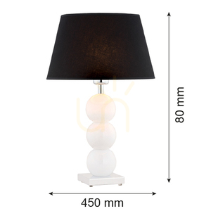 Bordslampa ARGON FUDŻI vit glas 3624 small 2