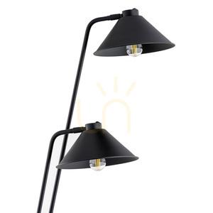 Argon GABIAN golvlampa strukturvart stål 2x E27 168 cm justerbar 7075 small 2