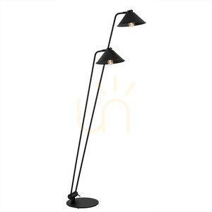 Argon GABIAN golvlampa strukturvart stål 2x E27 168 cm justerbar 7075 small 0