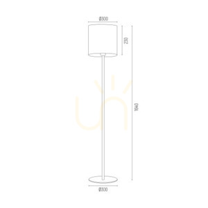 Golvlampa ARGON HILARY vit 4082 E27 IP20 small 2
