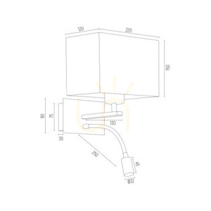 Vägglampa ARGON HILARY vit krom E27 IP20 867 small 3