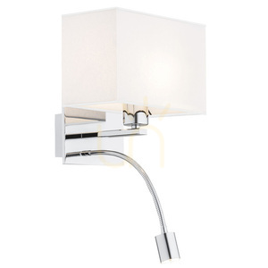 Vägglampa ARGON HILARY vit krom E27 IP20 867 small 0