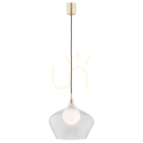 Kontrollera ARGON IRUN 4268 pendellampa i glas med mässingsdetaljer E14