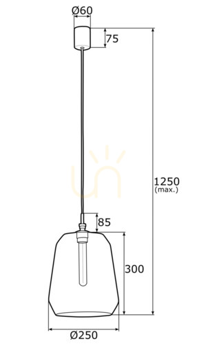 Kontrollera ARGON IRUN 4273 pendel, opalglaskupa Ø25 cm, mässing, E27 max 15 W