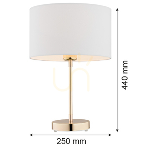 Bordslampa ARGON KARIN vit mässing E27 4301 small 1
