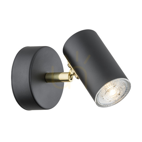 Kontrollera Vägglampa ARGON Lagos svart mässing GU10 4210