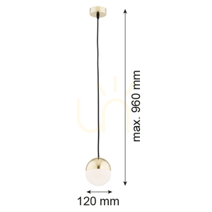 Hänglampa ARGON Livia vit mässing IP44 4031 small 1
