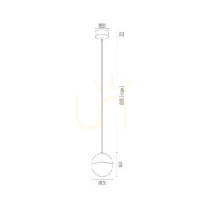 Hänglampa ARGON Livia vit mässing IP44 4031 small 2
