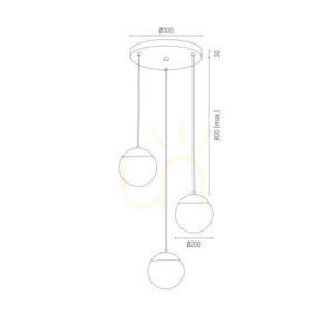 Pendantlampa ARGON Livia vit mässing 3xE14 IP44 1416 small 2