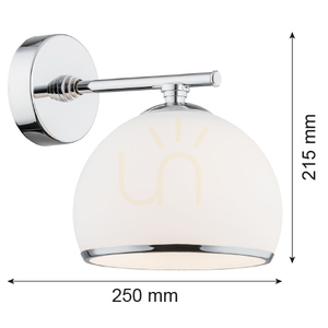 Vägglampa ARGON Marbella vit krom E27 4254 small 2