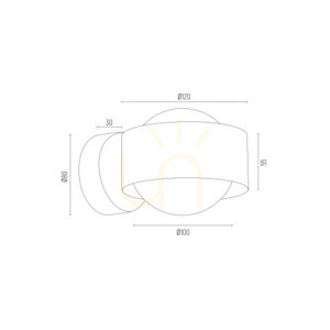 Vägglampa ARGON Massimo Plus 8057 IP44 vit G9 small 2
