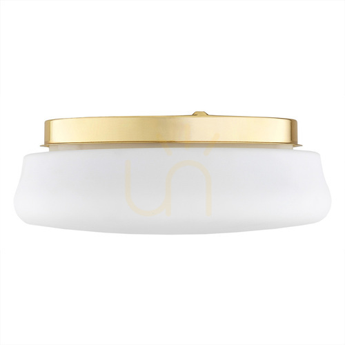 Kontrollera Argon OMBRA 6142 takplafond, opalglas och mässingspläterat stål, 3×E27, 30 cm