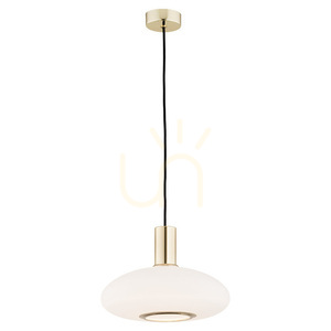 Pendellampa ARGON Sagunto vit opal mässing 4358 small 0
