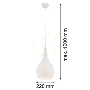 Pendant Light ARGON Santana White Opal 3996 small 1