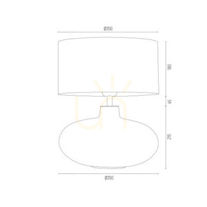 Bordslampa Argon Sekwana vit glas E27 3051 small 2