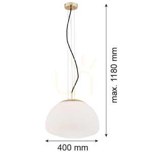 Pendellampa ARGON Trini vit opal glas mässing 4317 small 2