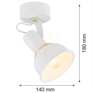 Vägglampa Argon TWIST vit mässing E14 4899 small 2