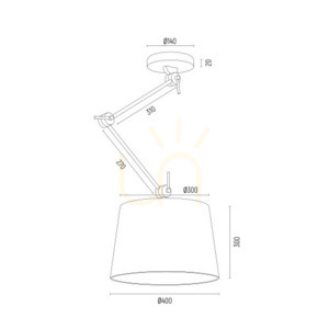 Taklampa ARGON ZAKYNTOS vit E27 1x15W 3548 small 5