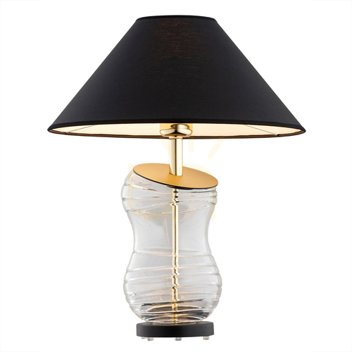 Kontrollera Bordslampa ARGON Veneto svart mässing E27 8037