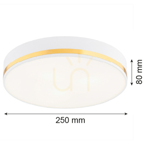Plafond ARGON AMORE Vit Guld 2xE27 250 mm 7034 small 7