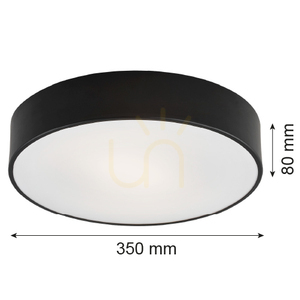 Argon DARLING LED 3570 plafond, struktursvart, Ø 35 cm, LED 21,6 W 3650 lm 3000 K, IP20 small 3