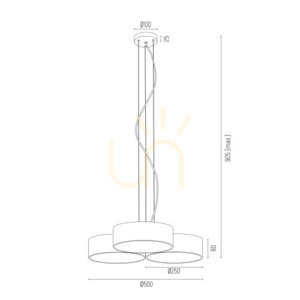 Pendellampa ARGON DARLING LED svart 3x21W IP20 1223 small 1