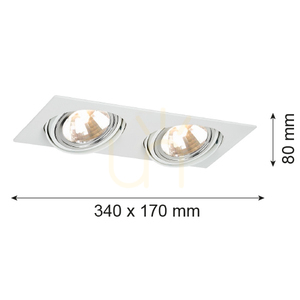 Infälld armatur ARGON OLIMP vit 2xG9 IP20 785 small 2