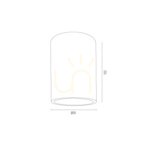 Plafond ARGON TYBER vit E27 15W IP20 475 small 2