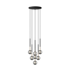 Pendellampa Zuma Line ARCTURUS P0574-07F-SDFZ 7×G9 46 cm svart-guld small 0