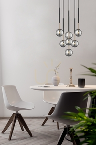 Pendellampa Zuma Line ARCTURUS P0574-07F-SDFZ 7×G9 46 cm svart-guld small 2